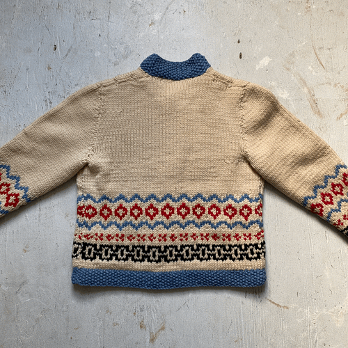 60s Cowichan Style Sweater Small