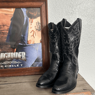 Dan Post Vintage Lizard Cowboy Boots, Men's 9 / Women’s 10.5