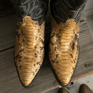 Vintage Exotic Code West Cowboy Boots, Women's 6
