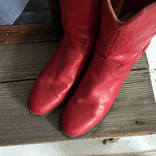 Vintage Red Justin Cowboy Boots, Women's 5.5