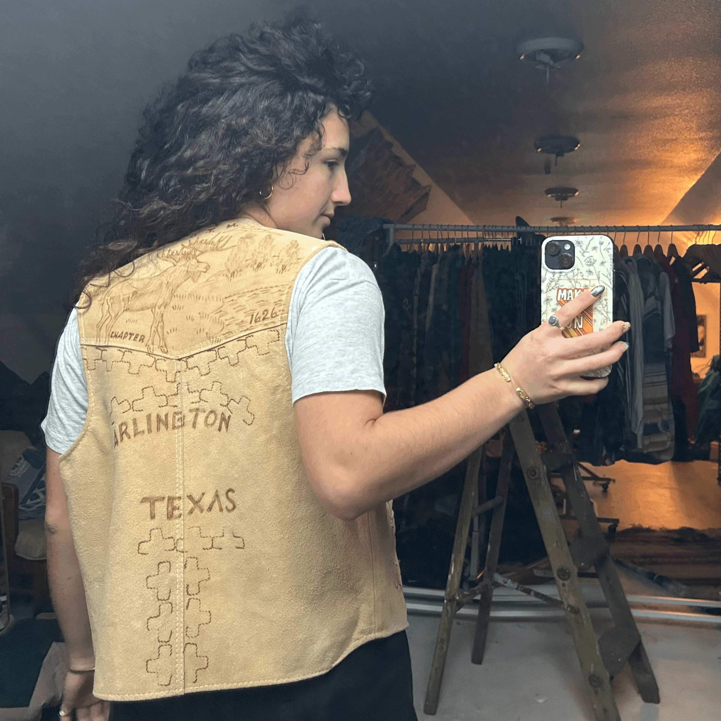 Leather Moose Vest - Medium