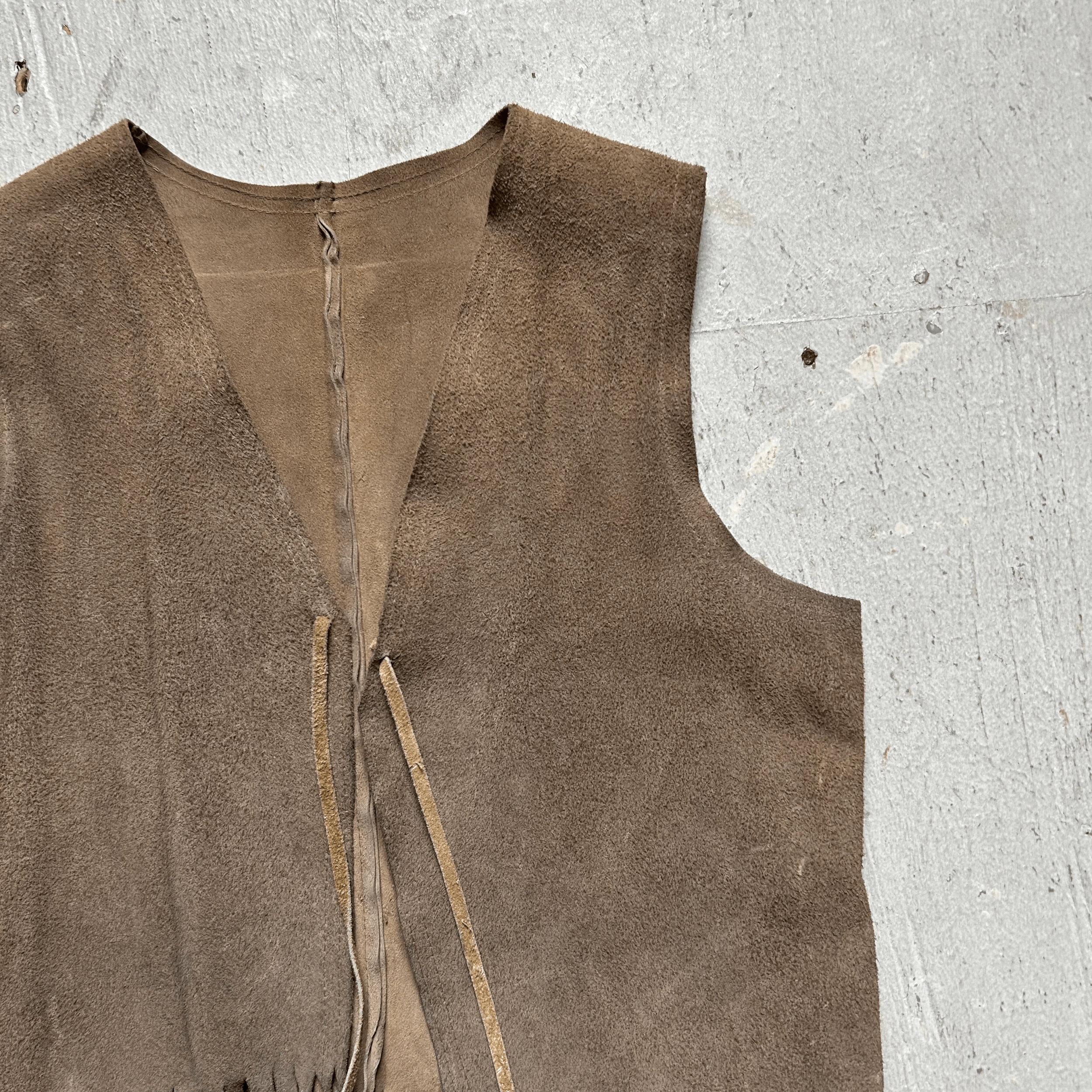 Fringe Suede Vest - Small