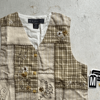 Vintage Cowgirl Granny Patchwork Vest for Women