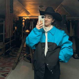Vintage Turquoise Cowboy Jacket, 3XL