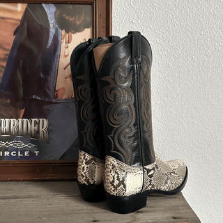 Vintage Deadstock American West Python Boots, Women's 8