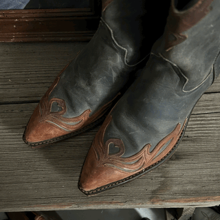 Vintage Code West Heart Cowboy Boots, Women's 5