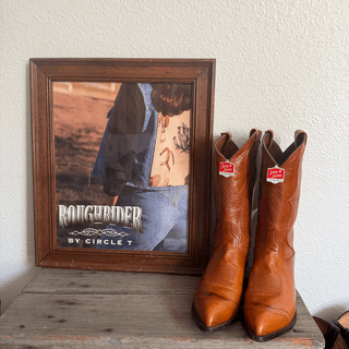 Vintage Tony Lama Buffalo Cowboy Boots, Men's 11/Women's 12.5