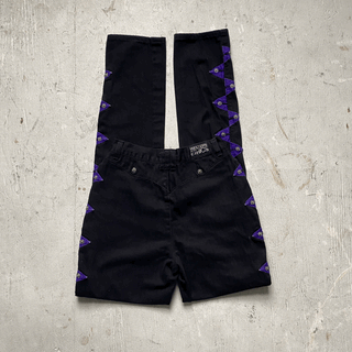 Vintage Black and Purple Western Ethics Jeans 26 inch waist for Women