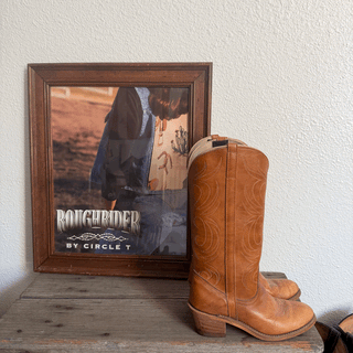 Vintage Brown Leather Acme Cowboy Boots, Women's 6