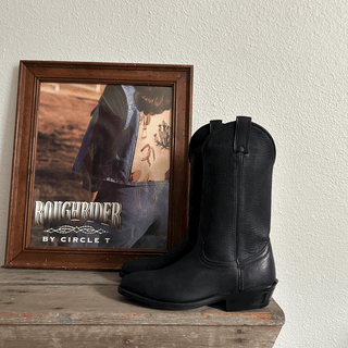 Vintage J Chisholm Elk Cowboy Boots, Women's 10/Men's 8.5