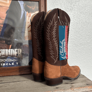 Vintage J Chisholm Deadstock Cowboy Boots, Men's 8.5, Women's 10