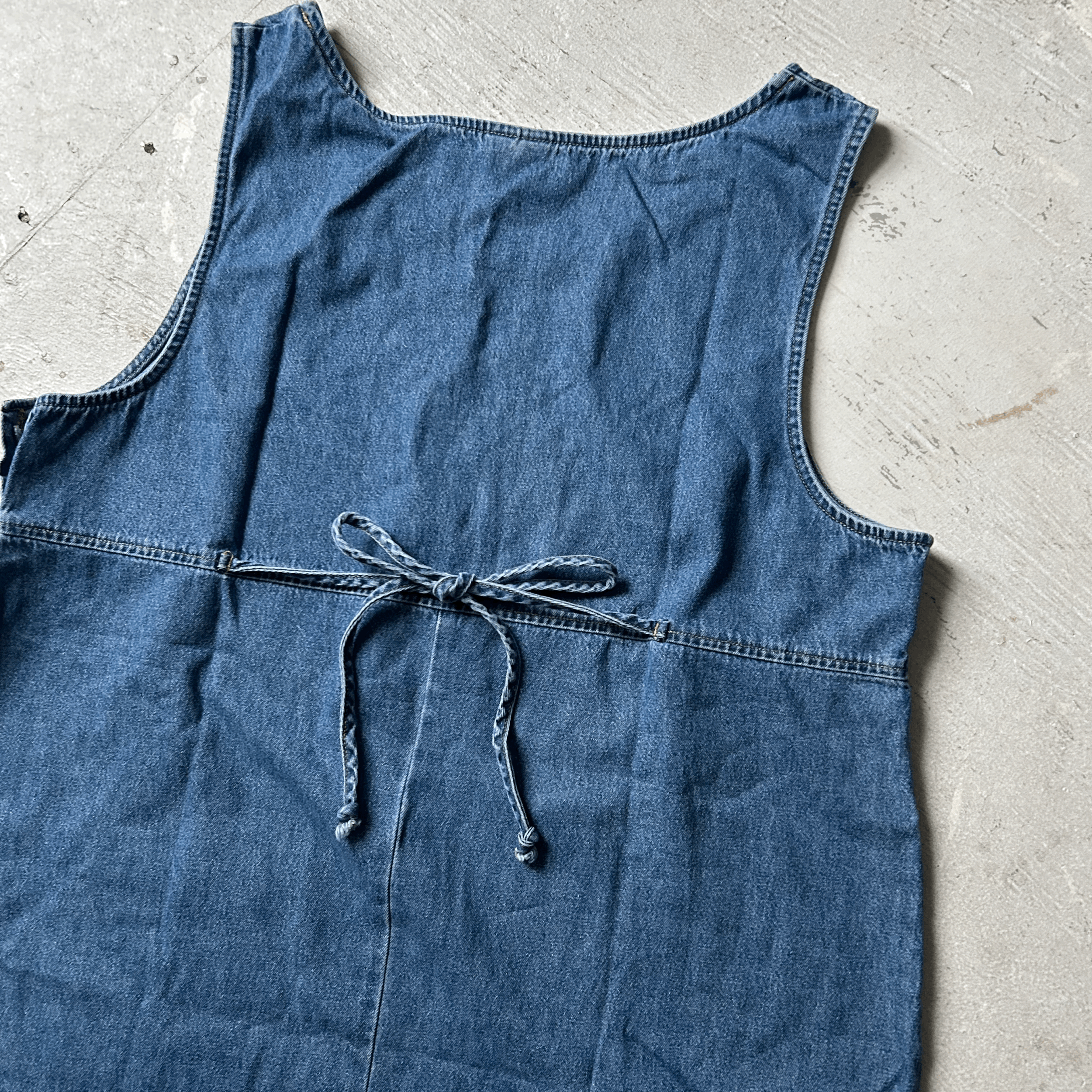 Granny Embroidered Denim Dress - XL