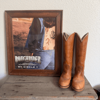 Vintage Brown Leather Acme Cowboy Boots, Women's 6