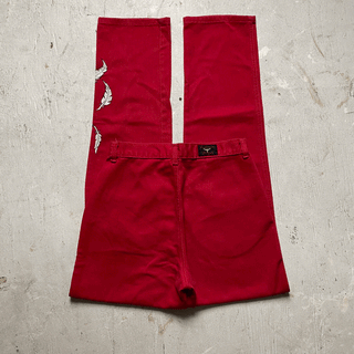 Vintage Red Feather Bareback Jeans 29 inch waist for Women