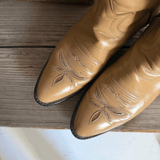 Vintage Rare Butterfly Tony Lama Leather Cowboy Boots, Women's 6.5
